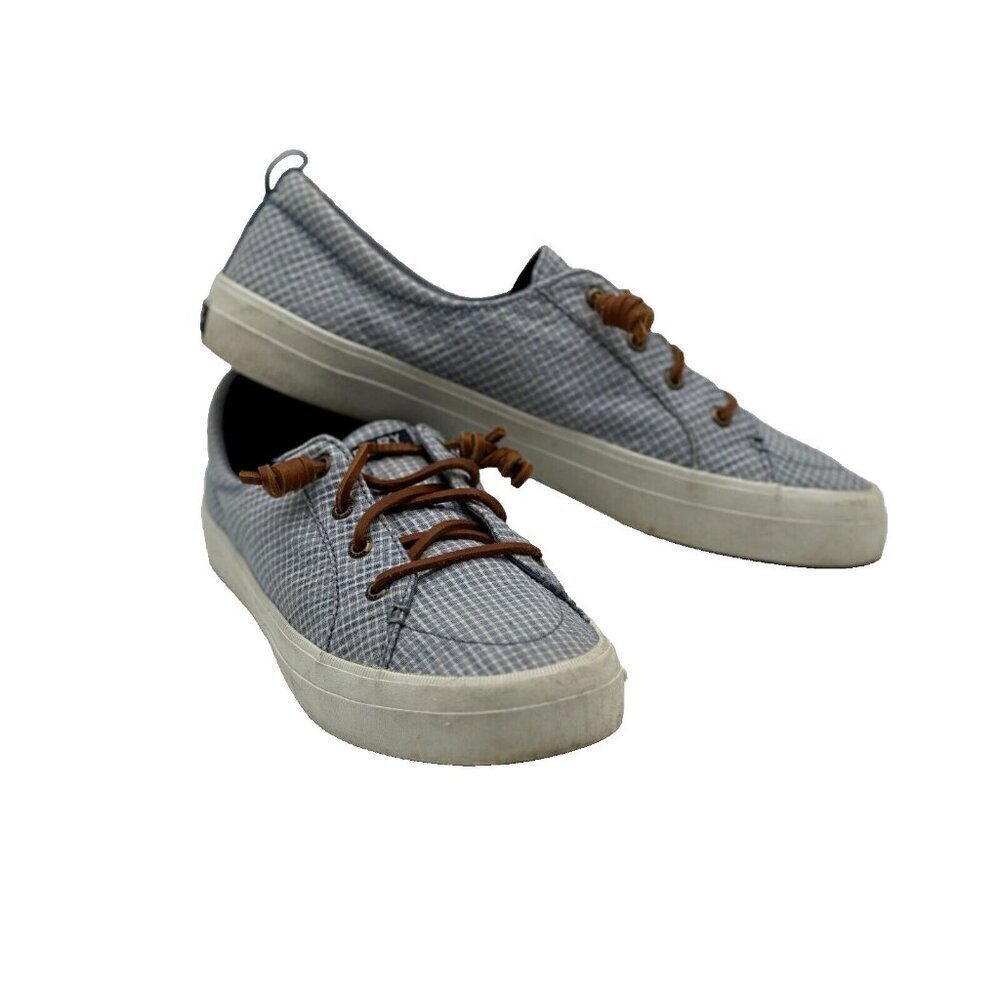 Womens Sperry Top Sider Crest Vibe Slip On Canvas Shoe Mini Plaid Size 9.5